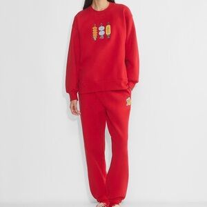 Lunar New Year Boyfriend Crew Sweatshirt and pants
